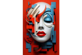 design abstract art,modern,minimal, nature and landscape art exhibition posters