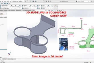 sketch 2d design and 3d models for 3d printing using solidworks
