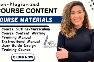 create online course content training manual user guide book writer thinkific