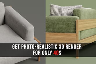 photorealistic custom sofa 3d render