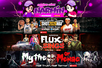 l design youtube banner and logo for your channel
