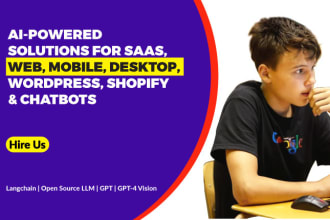 build ai powered saas, websites, web apps, chatbots, agents