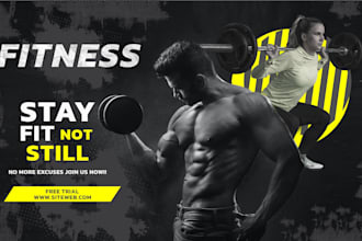 design fitness gym workouts and sports flyers or posters