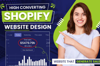 create high converting shopify website or shopify dropshipping store design