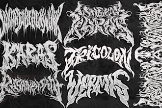 make black metal death metal logo for your band or brand