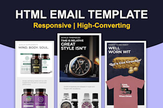 design and code responsive HTML email template in 7 hours