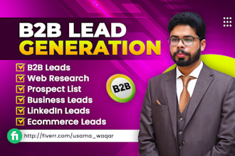 do b2b lead generation, linkedin lead generation for any industry