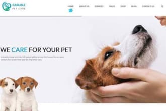 design pet care, pet grooming, breeding, animal care product shopify store