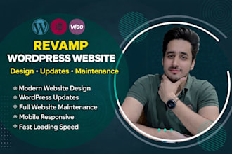 revamp wordpress website design, update and maintenance