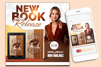 design an attractive book launch, release  and book cover