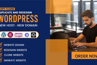 convert, duplicate copy clone website, or design wordpress website