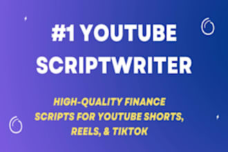 write video scripts for crypto, finance or forex