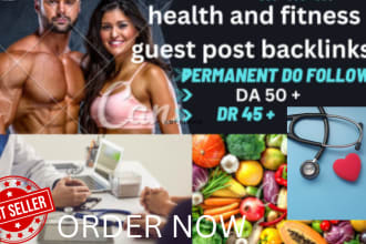 do pure backlinks health guest post site with high da60 dr70
