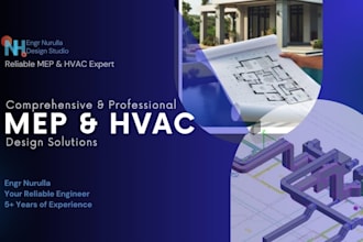 create mep design, hvac plans, plumbing, and electrical layouts for city permit