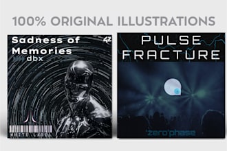 design electronic, house, techno, and edm album cover art