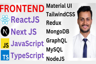 build frontend react nextjs vue javascript typescript mongodb