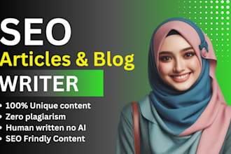 do SEO friendly article and content writing, or blog posts