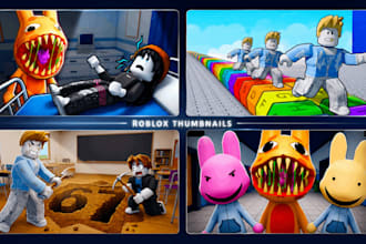 design high CTR roblox youtube thumbnails
