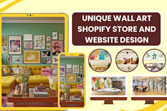design unique wall art shopify store canvas art store print on demand website VA