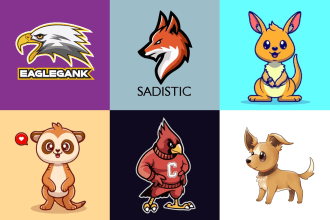 make a animal logo, mascot, and, cartoon character for you