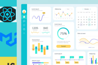 develop an admin dashboard using react