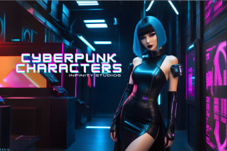 make stunning ai cyberpunk characters
