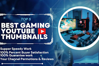 do design an amazing youtube  thumbnail and fiverr image