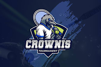 create sports mascot logo design , cartoon animal character