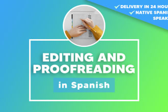edit and proofread your text in spanish
