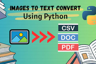 convert multiple scanned images to text in CSV, docx or pdf using python