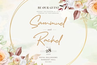 design a christmas, wedding, party or invitation card