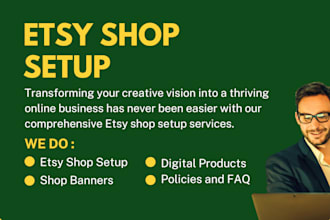 do your etsy shop setup