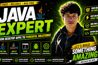 do java scripting , java fx, java swing and java bug fixing