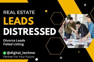 provide a distressed list, divorce, and failed listing leads