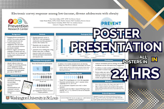 design creative poster presentation, conference poster and medical research