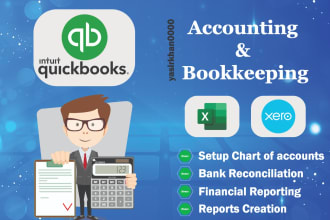 do setup, clean up, reconciliation and bookkeeping using quickbooks online