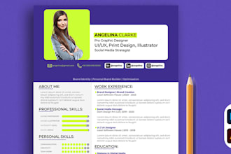 craft a professional resume design and CV design