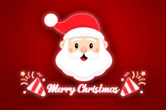 neon designs for new year and christmas