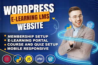 design elearning lms membership website with tutor lms and learndash