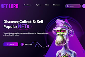 develop nft marketplace website, nft minting website, web3 and dapp website