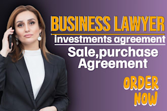 draft business contracts, employment agreement, operating agreement