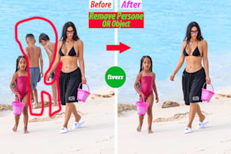 remove object or person from photo and add persone