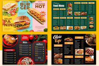 design restaurant menu, food flyer and brochure