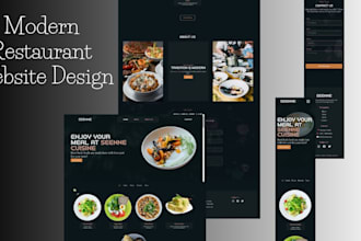 develop a modern restaurant or food business website