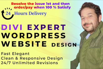 develop divi wordpress website, customize, redesign theme