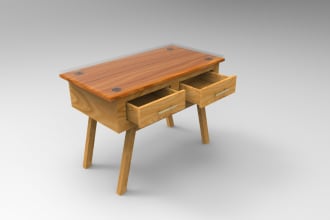 do 3d autocad and furniture rendering in keyshot software