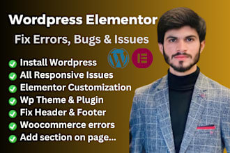 fix wordpress elementor errors, responsive issues and divi page builder bugs