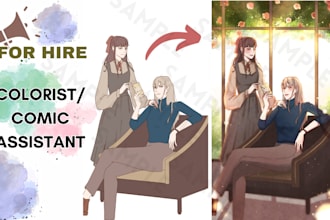 be your professional colorist of webtoon comics manhwa
