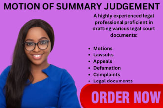 draft legal document for court proceedings, such as a motion, lawsuit, complaint
