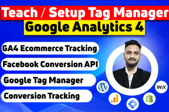 teach, setup google analytics 4, ga4,conversion tracking, ga4 ecommerce tracking